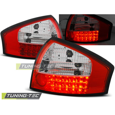 Fanali Posteriori LED Rosso/bianco per Audi A6 05/1997-05/2004 (Cod. TT-LDAU13)