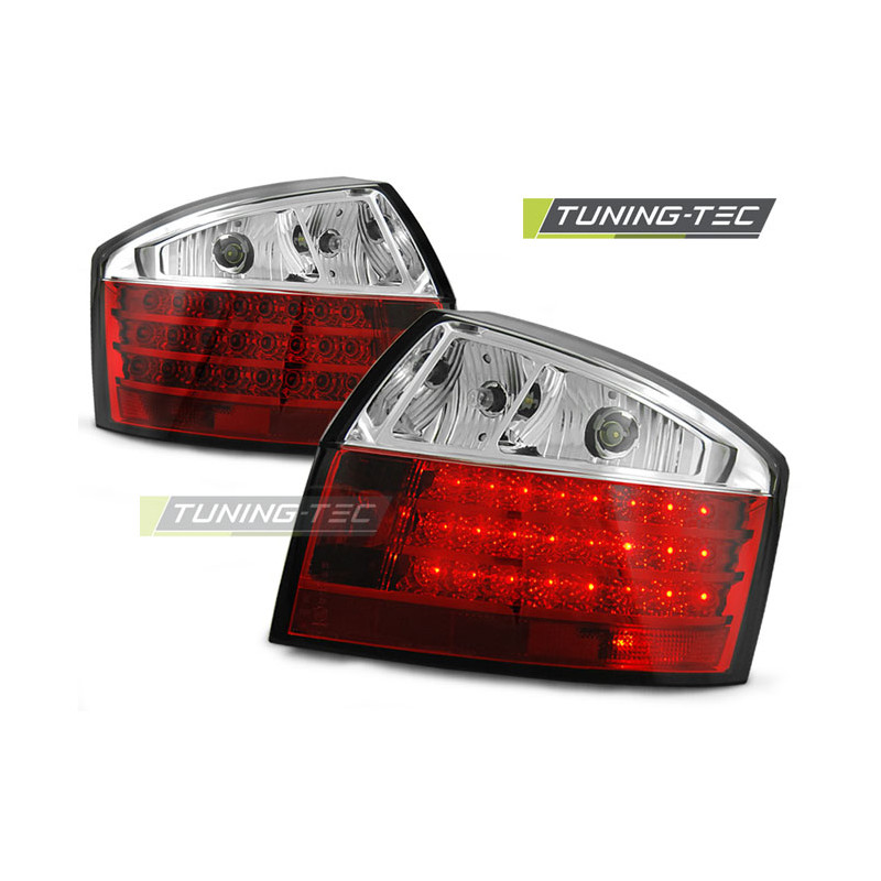 Fanali Posteriori LED Rosso/bianco per Audi A4 10/2000-10/2004 (Cod. TT-LDAU27) Fanali Posteriori LED Rosso/bianco per Audi A4 10/2000-10/2004 (Cod. TT-LDAU27)