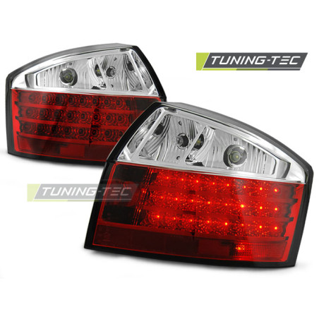 Fanali Posteriori LED Rosso/bianco per Audi A4 10/2000-10/2004 (Cod. TT-LDAU27)