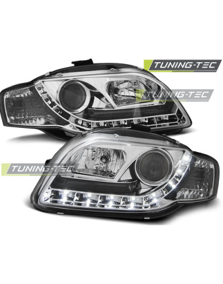 Fari Anteriori Luci Diurne Cromato per Audi A4 B7 11/2004-03/2008 (Cod. TT-LPAU41)