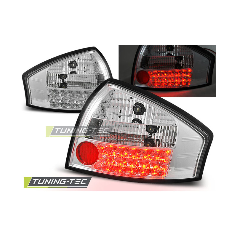 Fanali Posteriori LED Cromato per Audi A6 .05.04 Dal 05/1997 (Cod. TT-LDAU09)