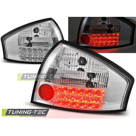 Fanali Posteriori LED Cromato per Audi A6 .05.04 Dal 05/1997 (Cod. TT-LDAU09)