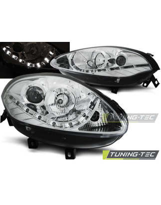 Fari Anteriori con Luci Diurne Luci Diurne Cromato per Fiat Bravo Ii 2007-2015 (Cod. TT-LPFI17)