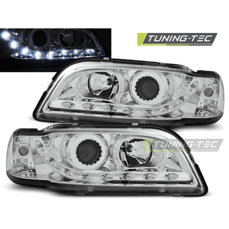 Fari Anteriori con Luci Diurne Luci Diurne Cromato per Volvo S40/V40 02/1996-04/2000 (Cod. TT-LPVO05