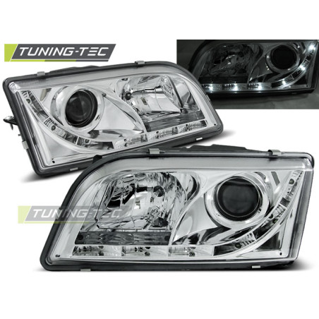 Fari Anteriori con Luci Diurne Luci Diurne Cromato per Volvo S40/V40 02/1996-12/2003 (Cod. TT-LPVO07