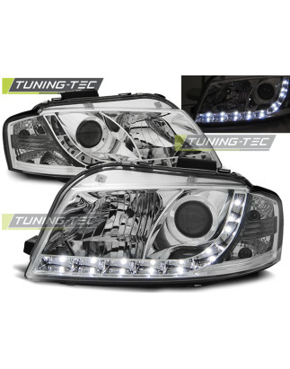 Fari Anteriori Luci Diurne Cromato per Audi A3 8P 05/2003-03/2008 (Cod. TT-LPAU43)