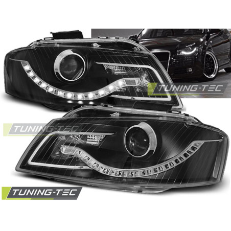Fari Anteriori Luci Diurne Nero per Audi A3 8P 05/2003-03/2008 (Cod. TT-LPAU54)