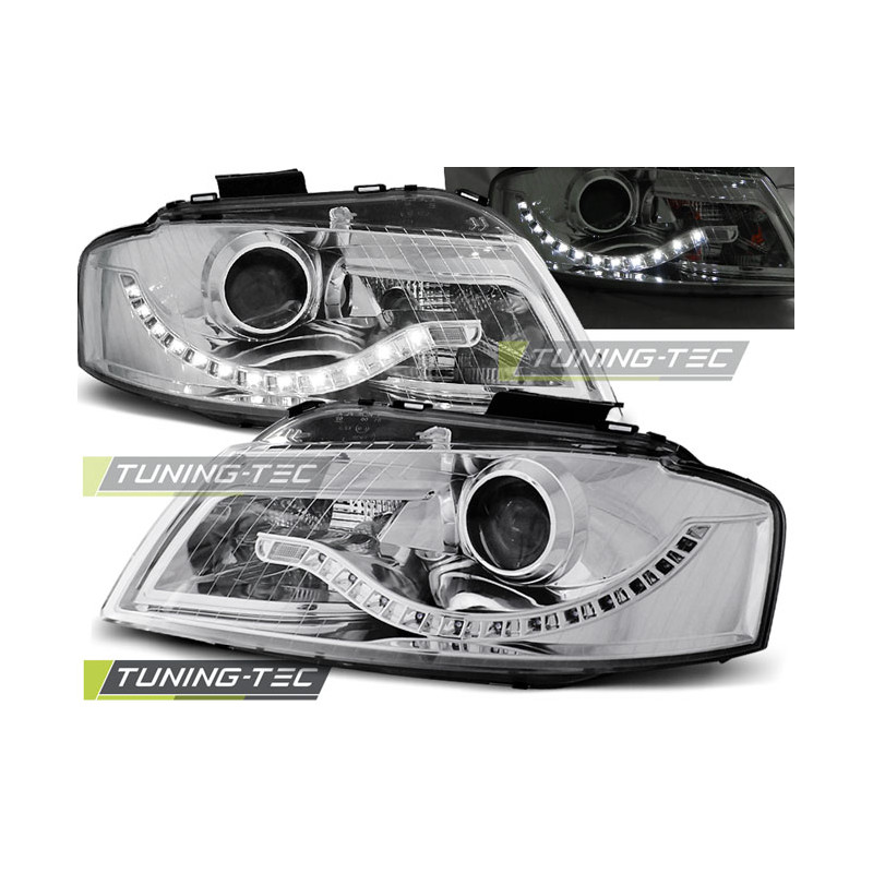 Fari Anteriori Luci Diurne Cromato per Audi A3 8P 05/2003-03/2008 (Cod. TT-LPAU53)