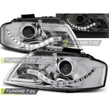 Fari Anteriori Luci Diurne Cromato per Audi A3 8P 05/2003-03/2008 (Cod. TT-LPAU53)