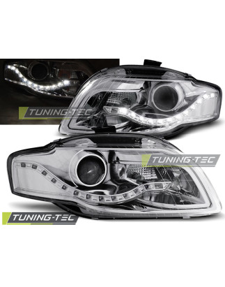 Fari Anteriori Luci Diurne Cromato per Audi A4 B7 11/2004-03/2008 (Cod. TT-LPAU51)