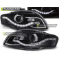 Fari Anteriori Luci Diurne Nero per Audi A4 B7 11/2004-03/2008 (Cod. TT-LPAU52)