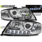 Fari Anteriori Luci Diurne Cromato per Audi A6 06/2001-05/2004 (Cod. TT-LPAU45)