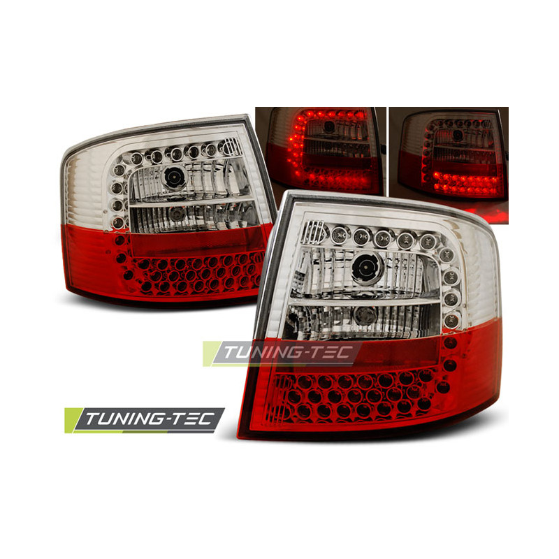 Fanali Posteriori LED Rosso/bianco per Audi A6 Avant 05/1997-05/2004 (Cod. TT-LDAU51)