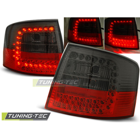 Fanali Posteriori LED Rosso Fumé per Audi A6 Avant 05/1997-05/2004 (Cod. TT-LDAU52)