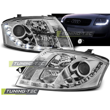 Fari Anteriori Luci Diurne Cromato per Audi Tt 1999-2006 (Cod. TT-LPAU49)