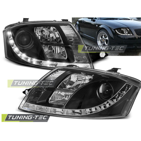 Fari Anteriori Luci Diurne Nero per Audi Tt 1999-2005 (Cod. TT-LPAU50)