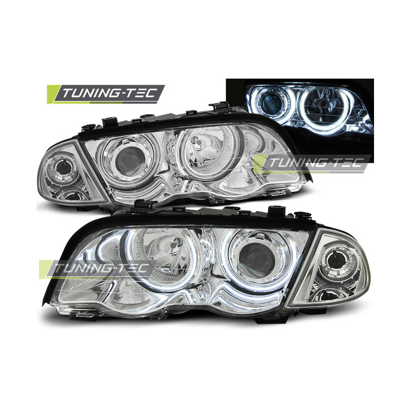 Fari Anteriori Angel Eyes per BMW E46 S/t 05/1998-08/2001 (Cod. TT-LPBM65)