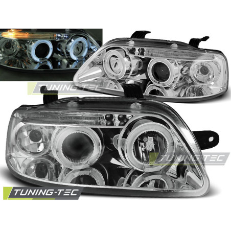 Fari Anteriori Angel Eyes per Chevrolet Aveo 2003-2006 (Cod. TT-LPCT01)