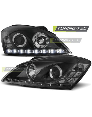 Fari Anteriori con Luci Diurne Luci Diurne Nero per Kia Ceed 09/2006-08/2009 (Cod. TT-LPKI02)