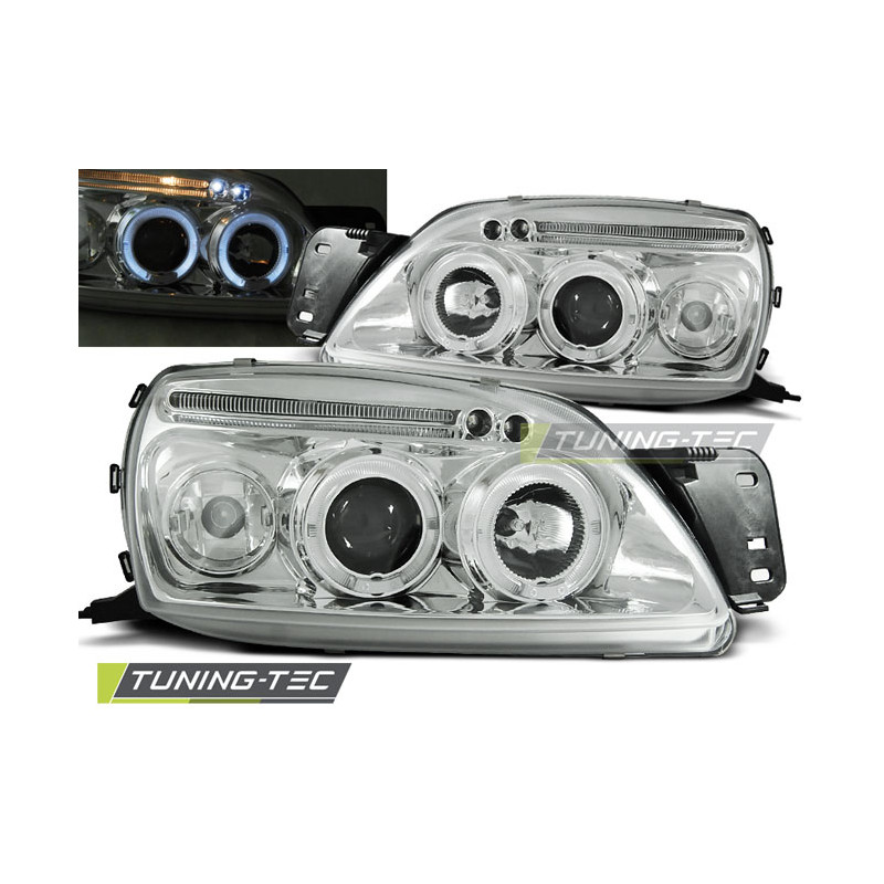 Fari Anteriori Angel Eyes per Ford Fiesta Mk5 09/1999-04/2002 (Cod. TT-LPFO26)