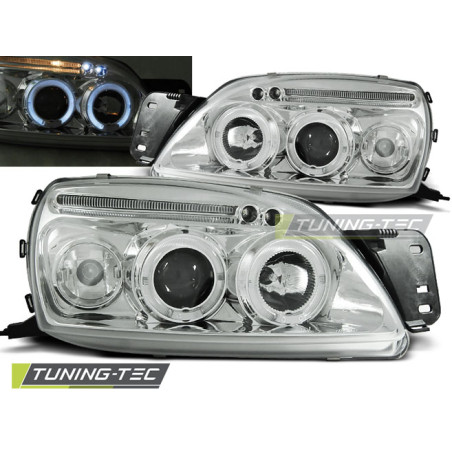 Fari Anteriori Angel Eyes per Ford Fiesta Mk5 09/1999-04/2002 (Cod. TT-LPFO26)