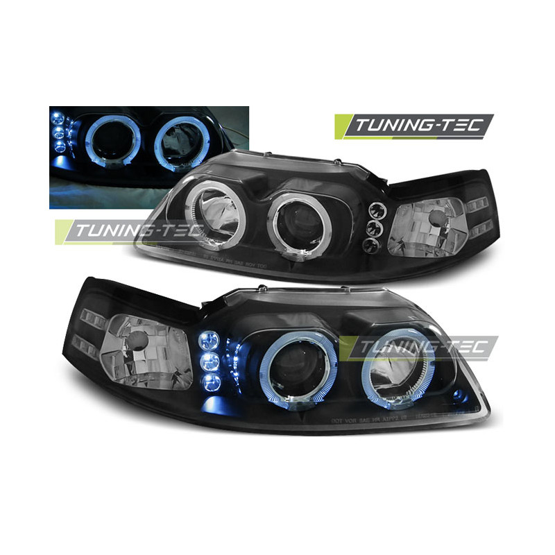 Fari Anteriori Angel Eyes per Ford Mustang 1998-2004 (Cod. TT-LPFO33) Fari Anteriori Angel Eyes per Ford Mustang 1998-2004 (Cod. TT-LPFO33)