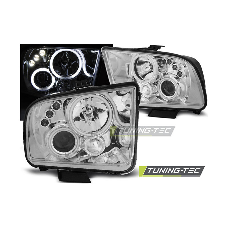 Fari Anteriori Angel Eyes per Ford Mustang 2004-2009 (Cod. TT-LPFO30)