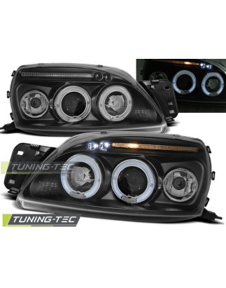 Fari Anteriori Angel Eyes per Ford Fiesta Mk5 09/1999-04/2002 (Cod. TT-LPFO27)