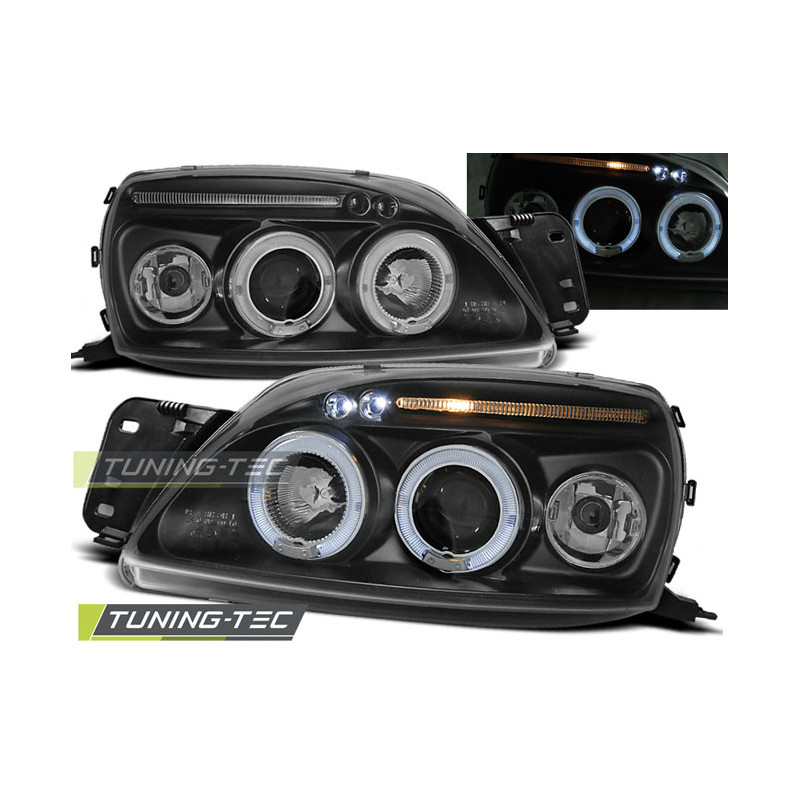 Fari Anteriori Angel Eyes per Ford Fiesta Mk5 09/1999-04/2002 (Cod. TT-LPFO27)