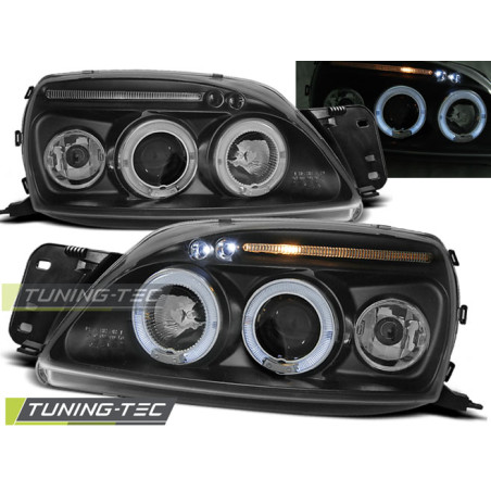 Fari Anteriori Angel Eyes per Ford Fiesta Mk5 09/1999-04/2002 (Cod. TT-LPFO27)