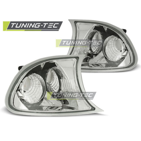 Indicatori Anteriori Cromato per BMW E46 04/1999-08/2001 (Cod. TT-KPBM12)
