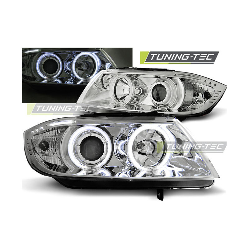 Fari Anteriori Angel Eyes per BMW E90/E91 03/2005-08/2008 (Cod. TT-LPBM61)
