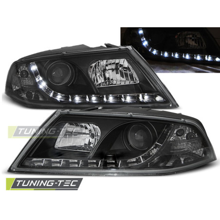 Fari Anteriori Luci Diurne Nero per Skoda Octavia 2 03/2004-2008 (Cod. TT-LPSK10)