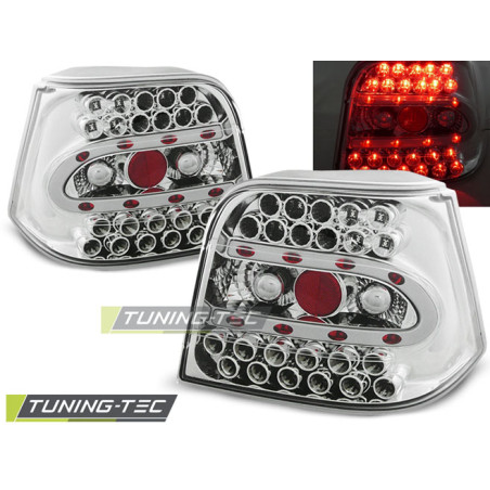 Fanali Posteriori LED Cromato per Volkswagen Golf 4 09/1997-09/2003 (Cod. TT-LDVW08)
