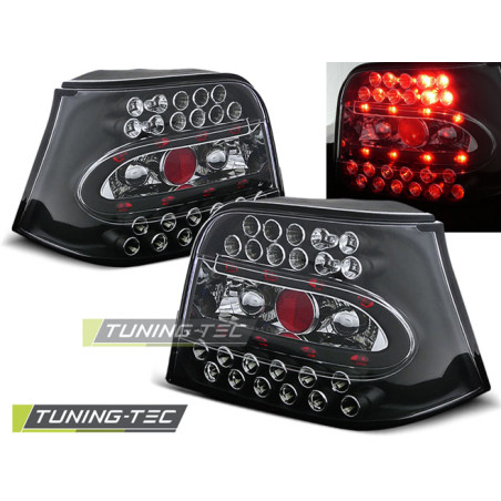 Fanali Posteriori LED Nero per Volkswagen Golf 4 09/1997-09/2003 (Cod. TT-LDVW09)