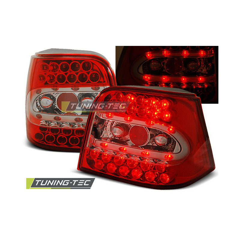 Fanali Posteriori LED Rosso/bianco per Volkswagen Golf 4 09/1997-09/2003 (Cod. TT-LDVW37)