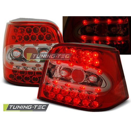Fanali Posteriori LED Rosso/bianco per Volkswagen Golf 4 09/1997-09/2003 (Cod. TT-LDVW37)