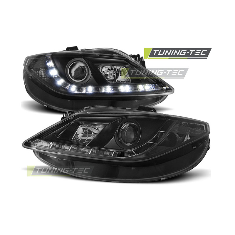 Fari Anteriori Luci Diurne Nero per Seat Ibiza 6J 06/2008-2012 (Cod. TT-LPSE18)