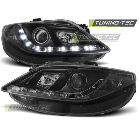 Fari Anteriori Luci Diurne Nero per Seat Ibiza 6J 06/2008-2012 (Cod. TT-LPSE18)