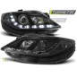 Fari Anteriori Luci Diurne Nero per Seat Ibiza 6J 06/2008-2012 (Cod. TT-LPSE18)