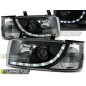 Fari Anteriori Luci Diurne Nero per Volkswagen T4 Transporter 1990-03/2003 (Cod. TT-LPVW84)