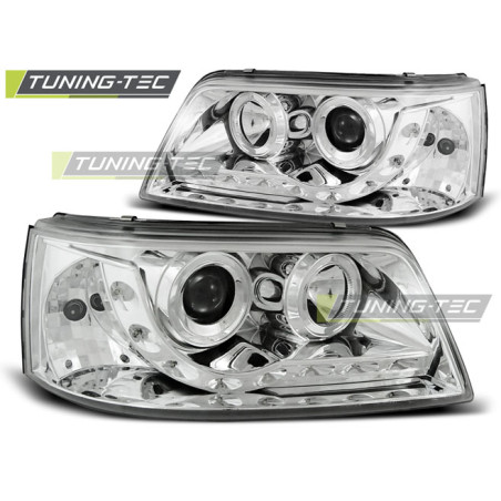 Fari Anteriori Luci Diurne Cromato per Volkswagen T5 04/2003-08/2009 (Cod. TT-LPVW23)