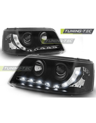 Fari Anteriori Luci Diurne Nero per Volkswagen T5 04/2003-08/2009 (Cod. TT-LPVW24)