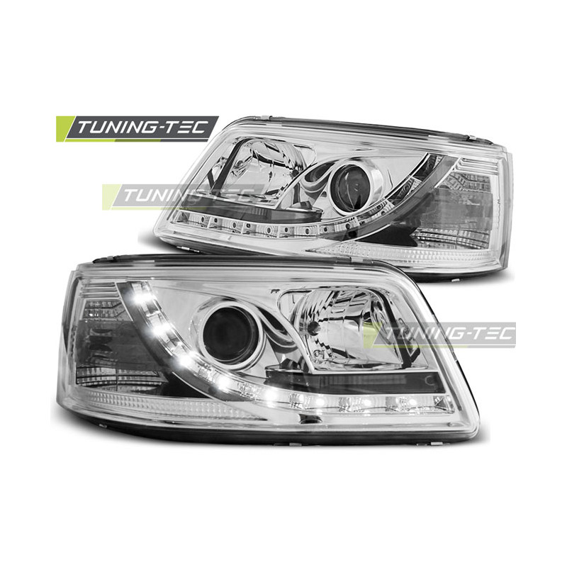 Fari Anteriori Luci Diurne Cromato per Volkswagen T5 04/2003-08/2009 (Cod. TT-LPVW18)