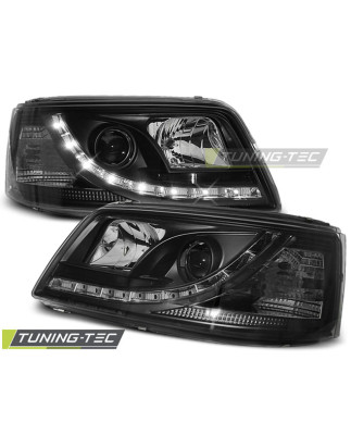 Fari Anteriori Luci Diurne Nero per Volkswagen T5 04/2003-08/2009 (Cod. TT-LPVW38)