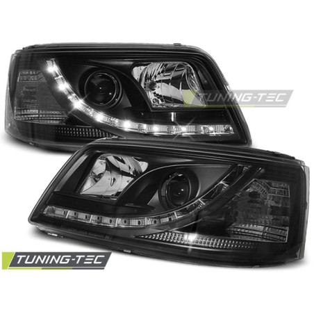 Fari Anteriori Luci Diurne Nero per Volkswagen T5 04/2003-08/2009 (Cod. TT-LPVW38)