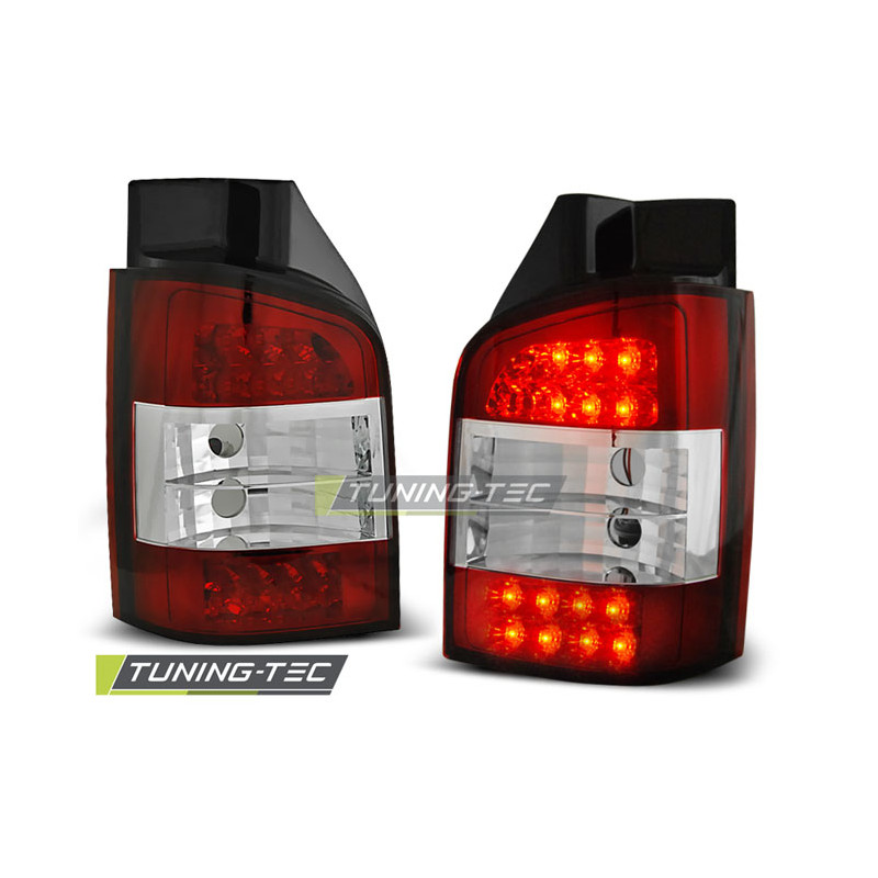 Fanali Posteriori LED Rosso/bianco per Volkswagen T5 04/2003-2009 (Cod. TT-LDVW27)