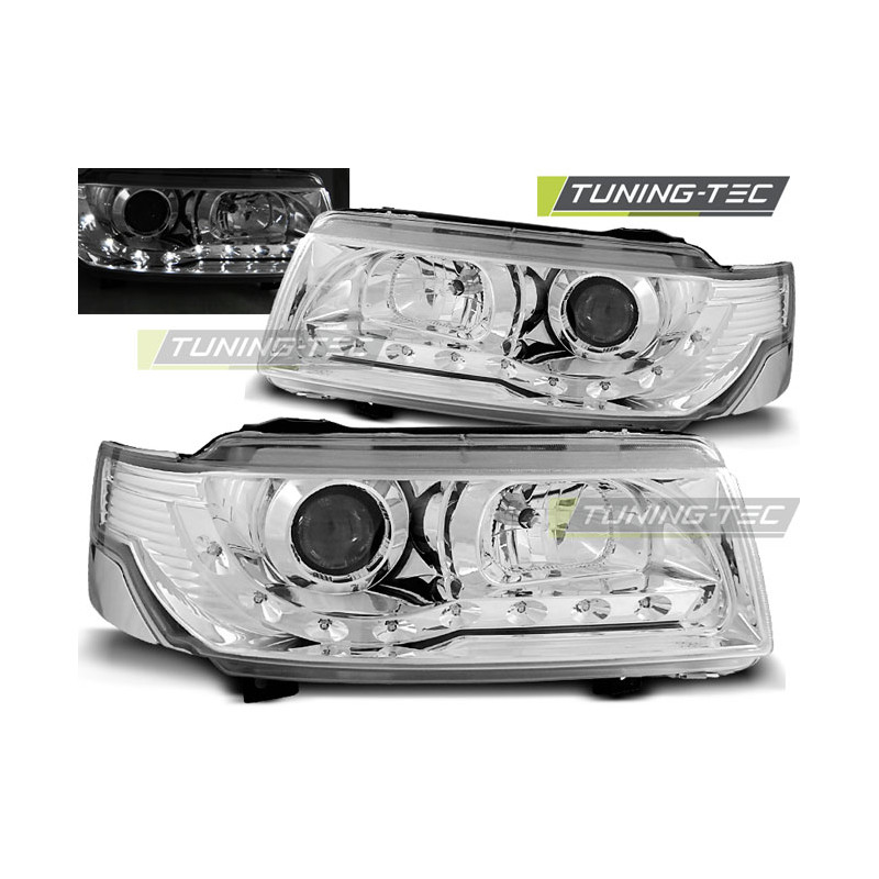 Fari Anteriori Luci Diurne Cromato per Volkswagen Passat B4 11/1993-05/1997 (Cod. TT-LPVW96)