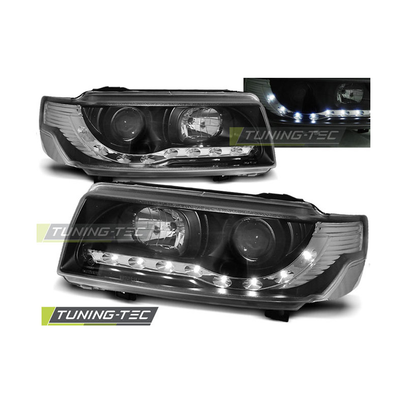 Fari Anteriori Luci Diurne Nero per Volkswagen Passat B4 11/1993-05/1997 (Cod. TT-LPVW97)