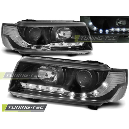 Fari Anteriori Luci Diurne Nero per Volkswagen Passat B4 11/1993-05/1997 (Cod. TT-LPVW97)